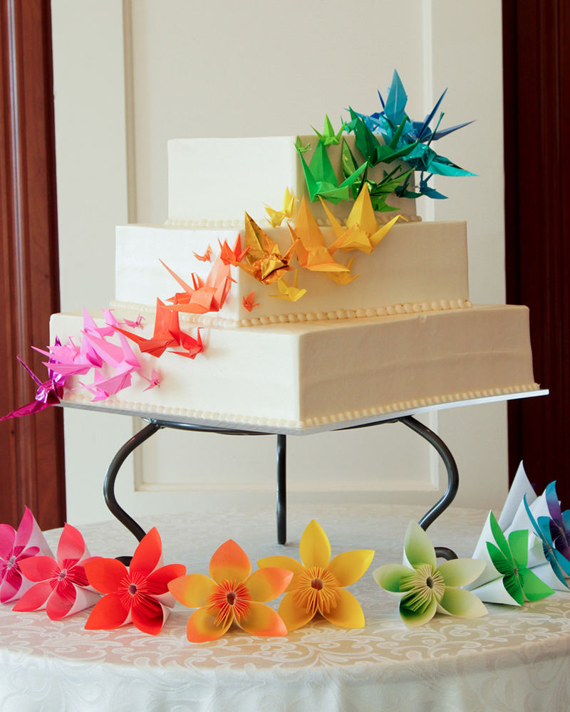 28 ideias fofas de decoração de casamento com origami eNoivado
