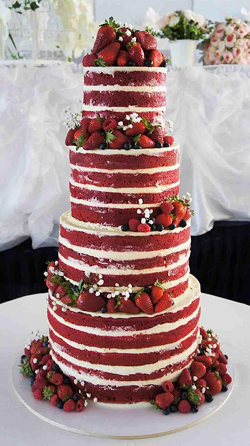 62 naked cake