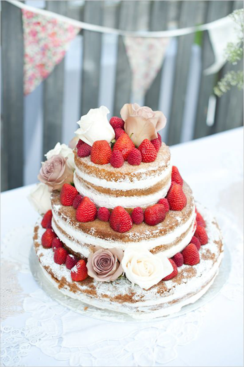 75 naked cake