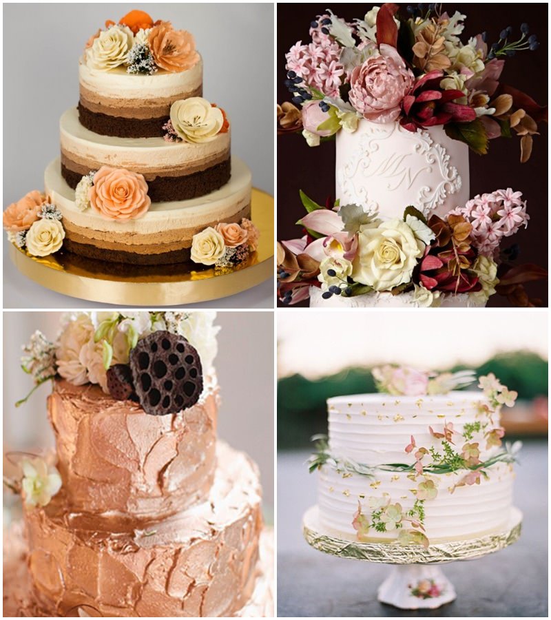 Tendências-de-Casamento-para-2016-bolos-florais-metálicos
