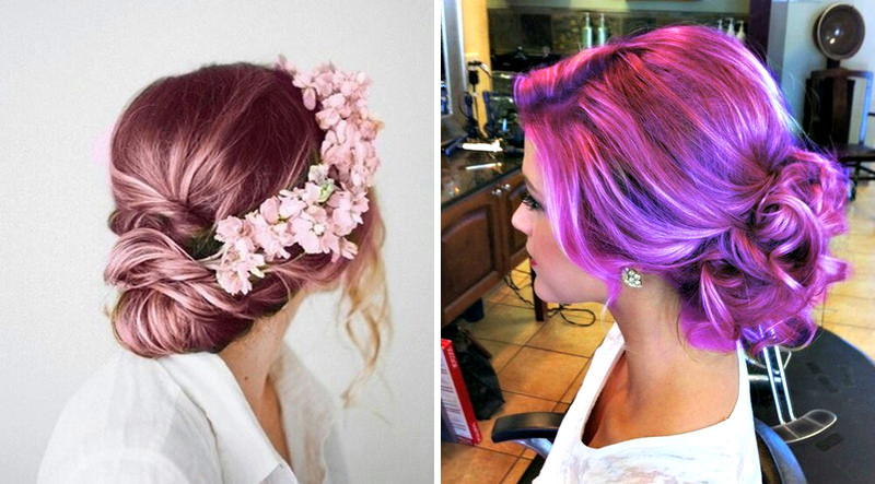 inspiracao-de-penteados-presos-com-cabelos-coloridos-para-casamento-23