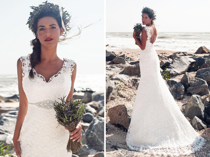 vestido de casamento em praia