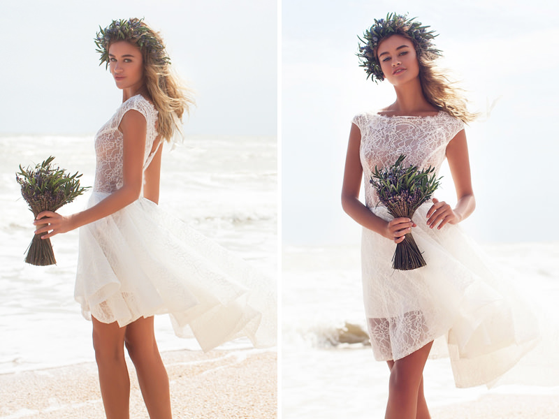 vestido de casamento na praia simples