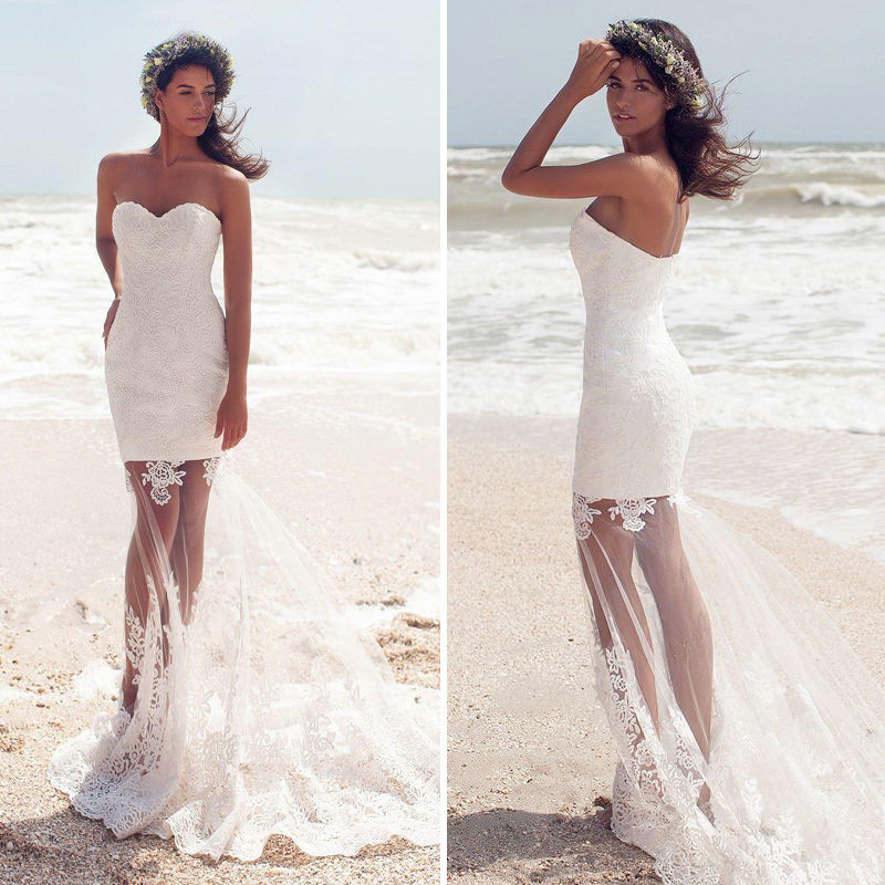 modelo de vestido de casamento na praia