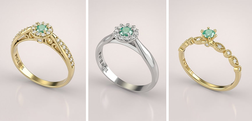 alianca-de-noivado-solitario-com-diamantes-e-detalhe-em-esmeralda-ouro-amarelo-capa