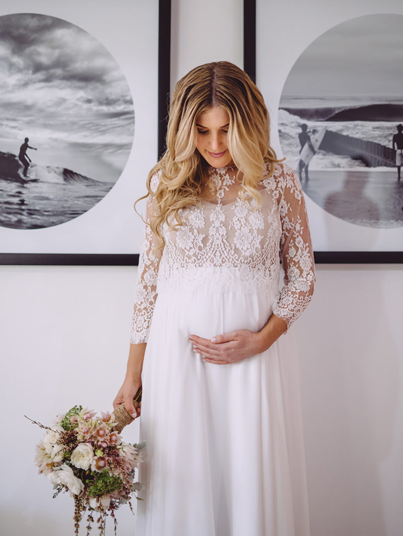 vestido de casamento para gravida simples