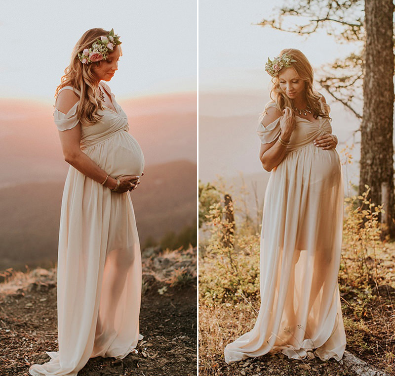 vestido longo para gravida casamento