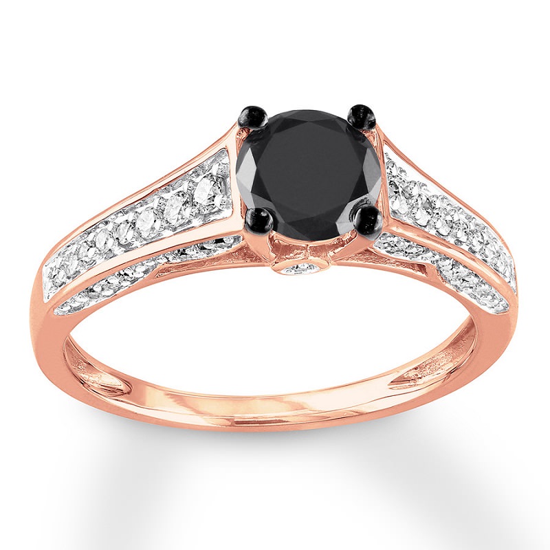 anel-de-noivado-ouro-rosa-com-diamante-negro-no-centro