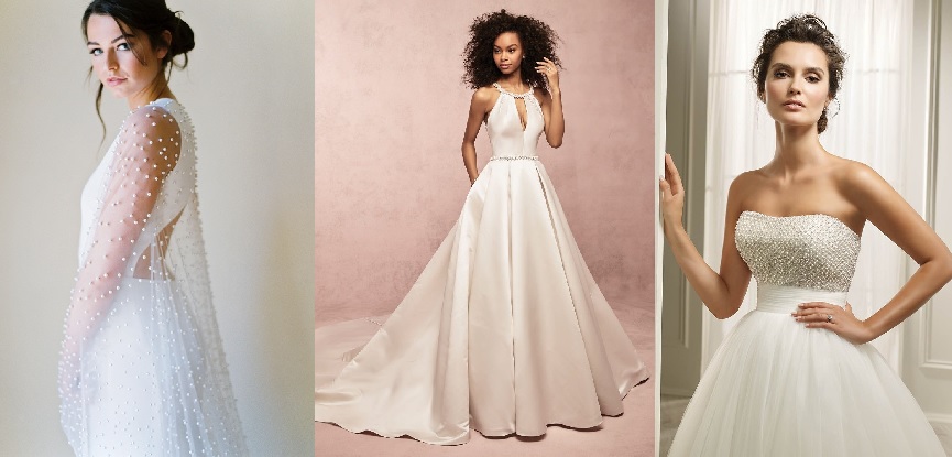 vestido de noiva com perolas
