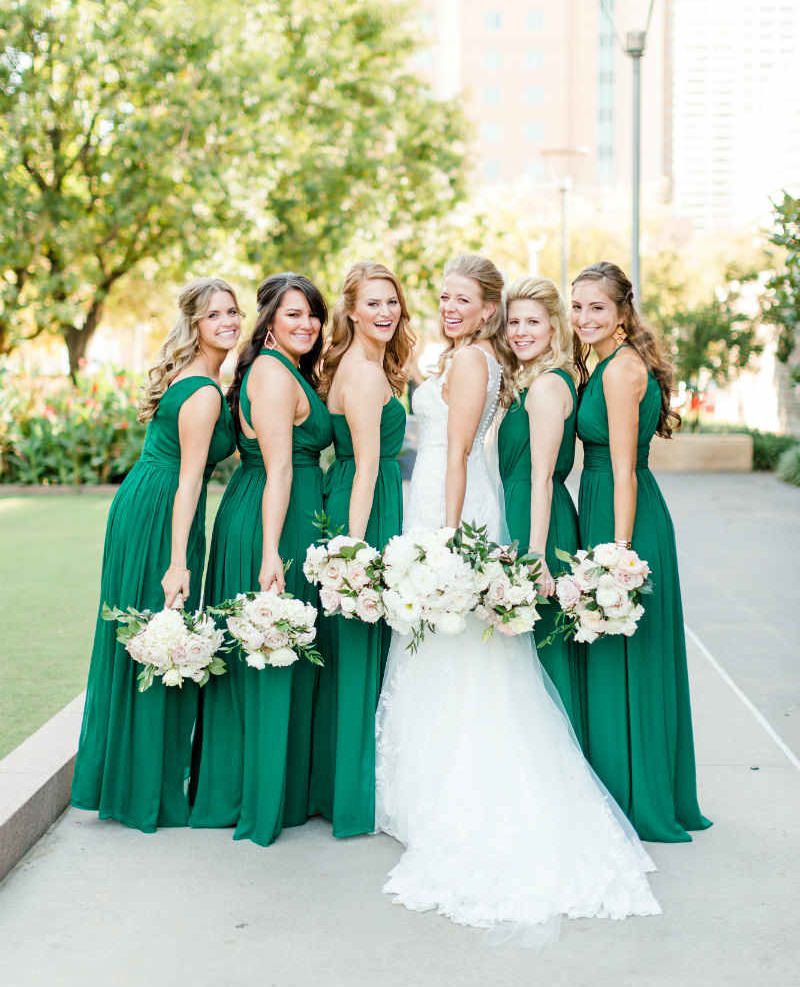 vestido de madrinha de casamento verde esmeralda