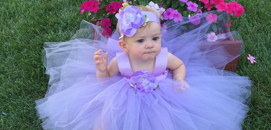 vestido daminha lilas